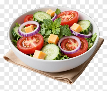 Fresh Salad With Tomatoes, Cucumbers, And Cheese PNG