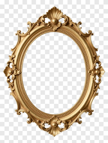 Ornate Gold Picture Frame PNG