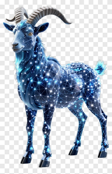 Cosmic Blue Goat PNG