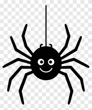 Cartoon Spider With A Smile PNG