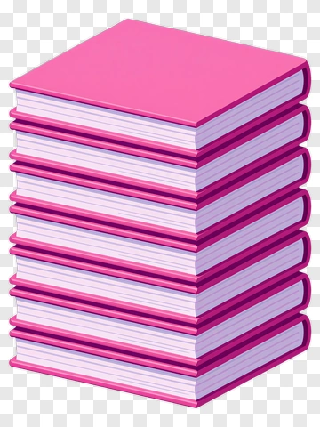 Stack Of Pink Books PNG
