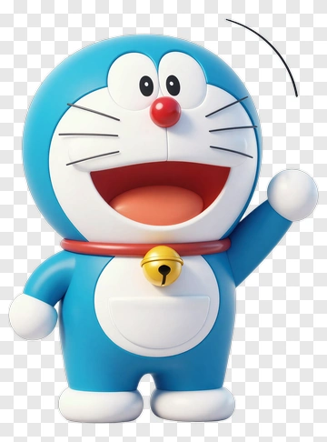 3D Cartoon Cat Character Waving PNG