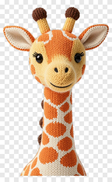 Knitted Giraffe Toy PNG