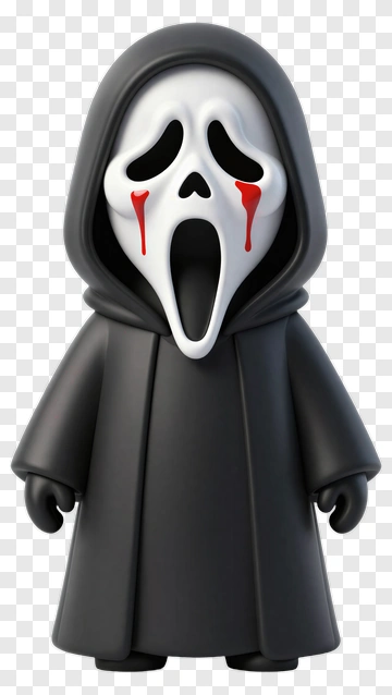 Cartoon Ghost With Blood Tears PNG