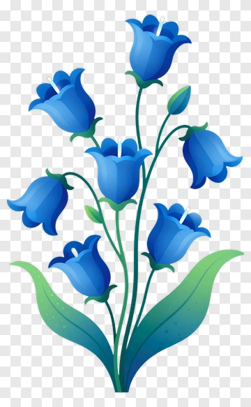 Blue Flower Bouquet PNG