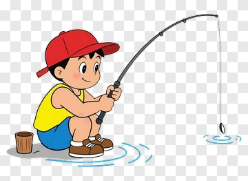 Cartoon Boy Fishing PNG