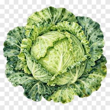 Fresh Green Cabbage PNG