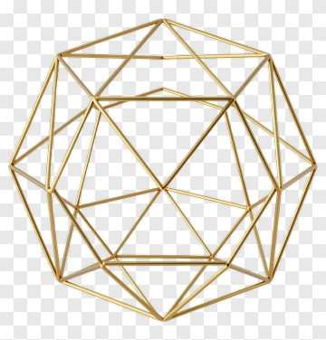 Geometric Golden Structure PNG