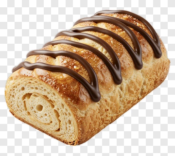 Chocolate Drizzled Sweet Roll PNG