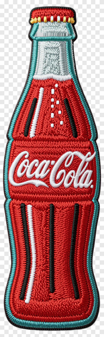 Coca-Cola Bottle Embroidery Patch PNG