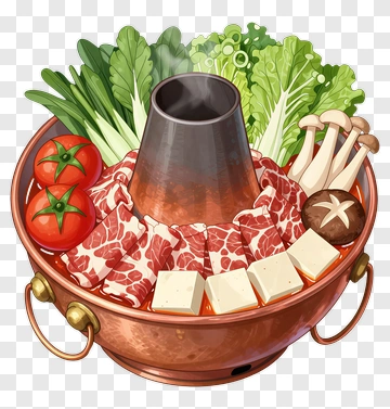 Hot Pot With Vegetables And Meat PNG