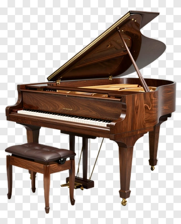 Grand Piano With Bench PNG