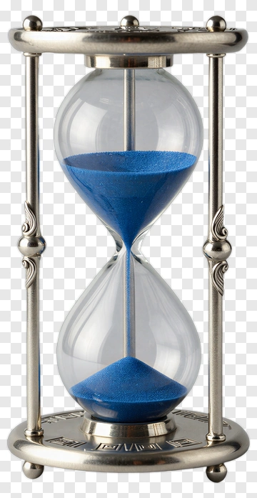 Hourglass With Blue Sand PNG