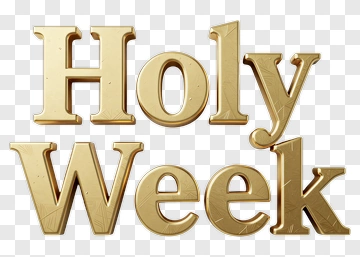 Holy Week Text Design PNG