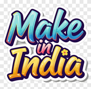 Make In India Sticker Design PNG