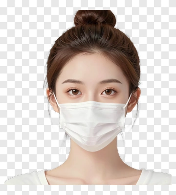 Woman Wearing A Face Mask PNG