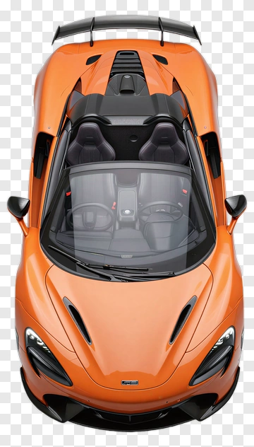 Orange Sports Car PNG