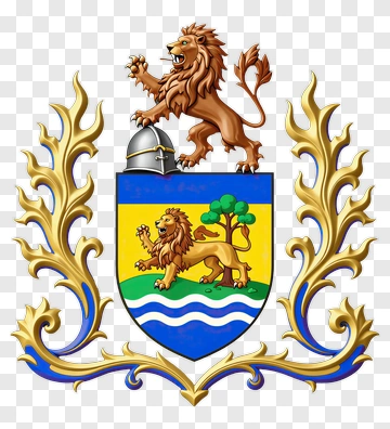 Coat Of Arms With Lions And Tree PNG