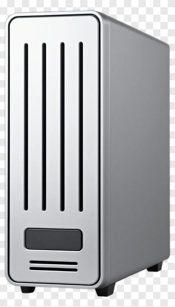 Silver External Hard Drive PNG