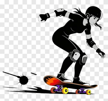 Skater Performing A Trick On A Skateboard PNG