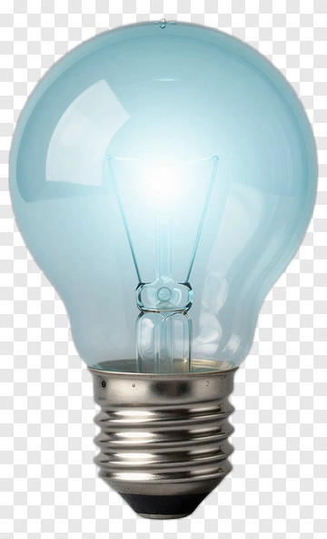 Light Bulb With Blue Glass PNG