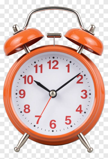 Orange Alarm Clock PNG