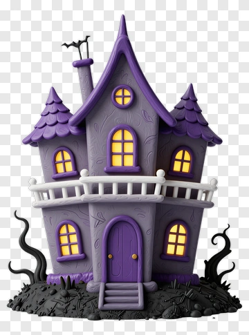 Halloween Haunted House PNG