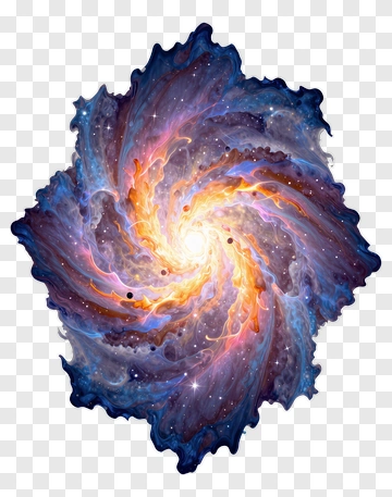 Colorful Spiral Galaxy PNG