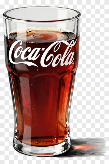 Coca-Cola Glass With Dark Soda PNG