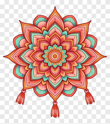 Colorful Mandala Design PNG