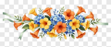 Colorful Floral Arrangement PNG