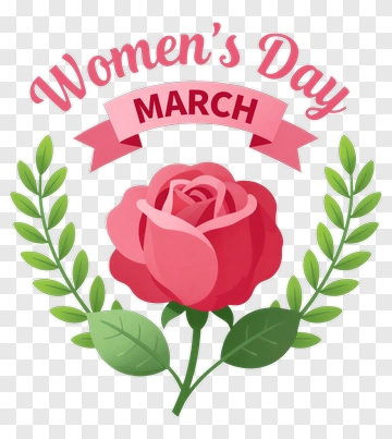 Women's Day March Rose PNG