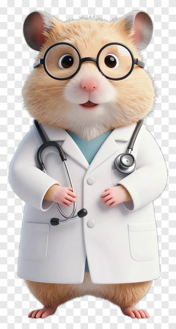 Hamster Doctor In A White Lab Coat PNG