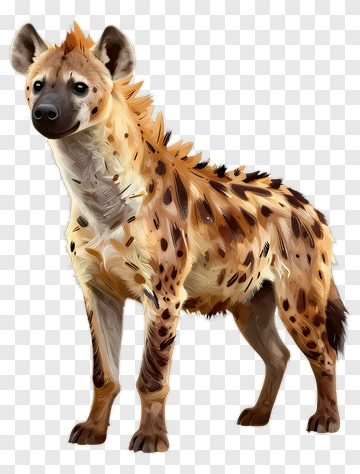 Realistic Hyena Illustration PNG