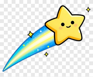 Cartoon Shooting Star With A Happy Face PNG