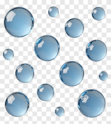 Blue Water Bubbles PNG