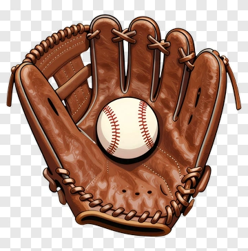 Baseball Glove With A Ball PNG