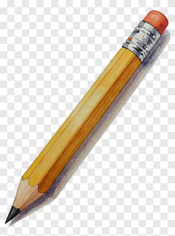 Colored Pencil With Eraser PNG
