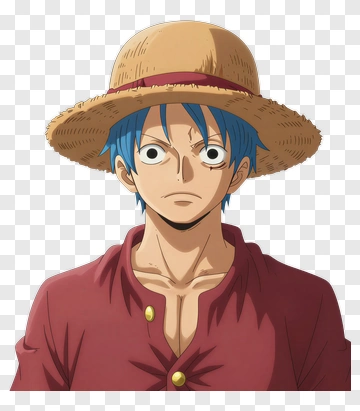 Anime Character With Straw Hat PNG