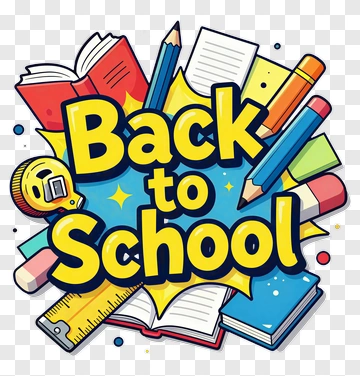 Back To School Supplies Illustration PNG