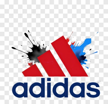 Adidas Logo With Color Splash PNG