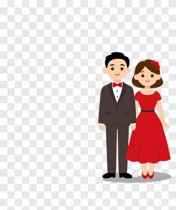 Couple In Formal Attire PNG
