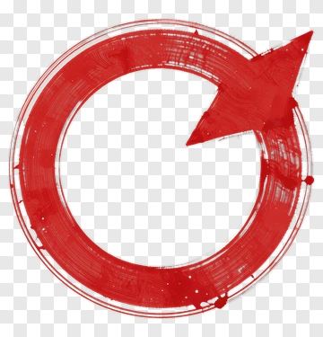 Red Circular Arrow Symbol PNG