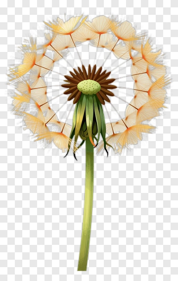 Colorful Dandelion Flower PNG