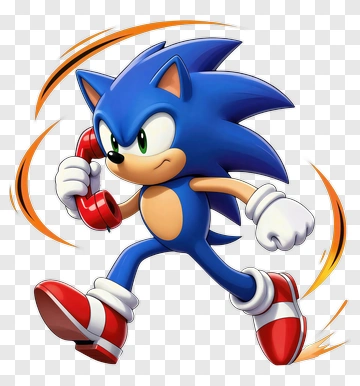 Sonic The Hedgehog Running With A Phone PNG