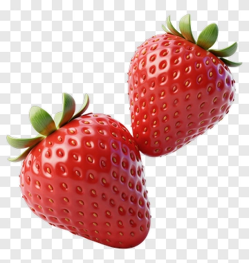 Realistic Strawberries PNG
