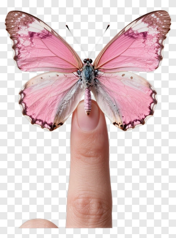 Butterfly Sitting On A Finger PNG