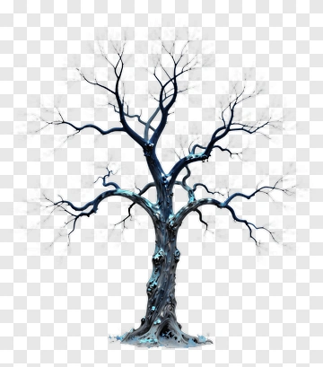 Dark Tree With Bare Branches PNG