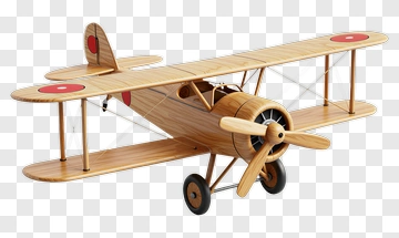 Wooden Airplane Model PNG