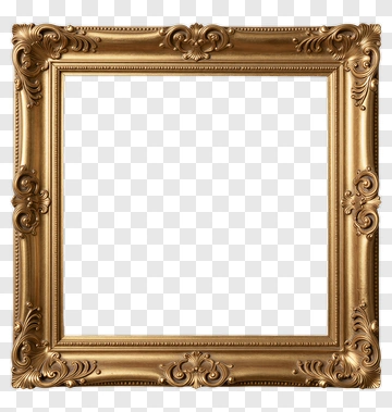 Ornate Gold Picture Frame PNG